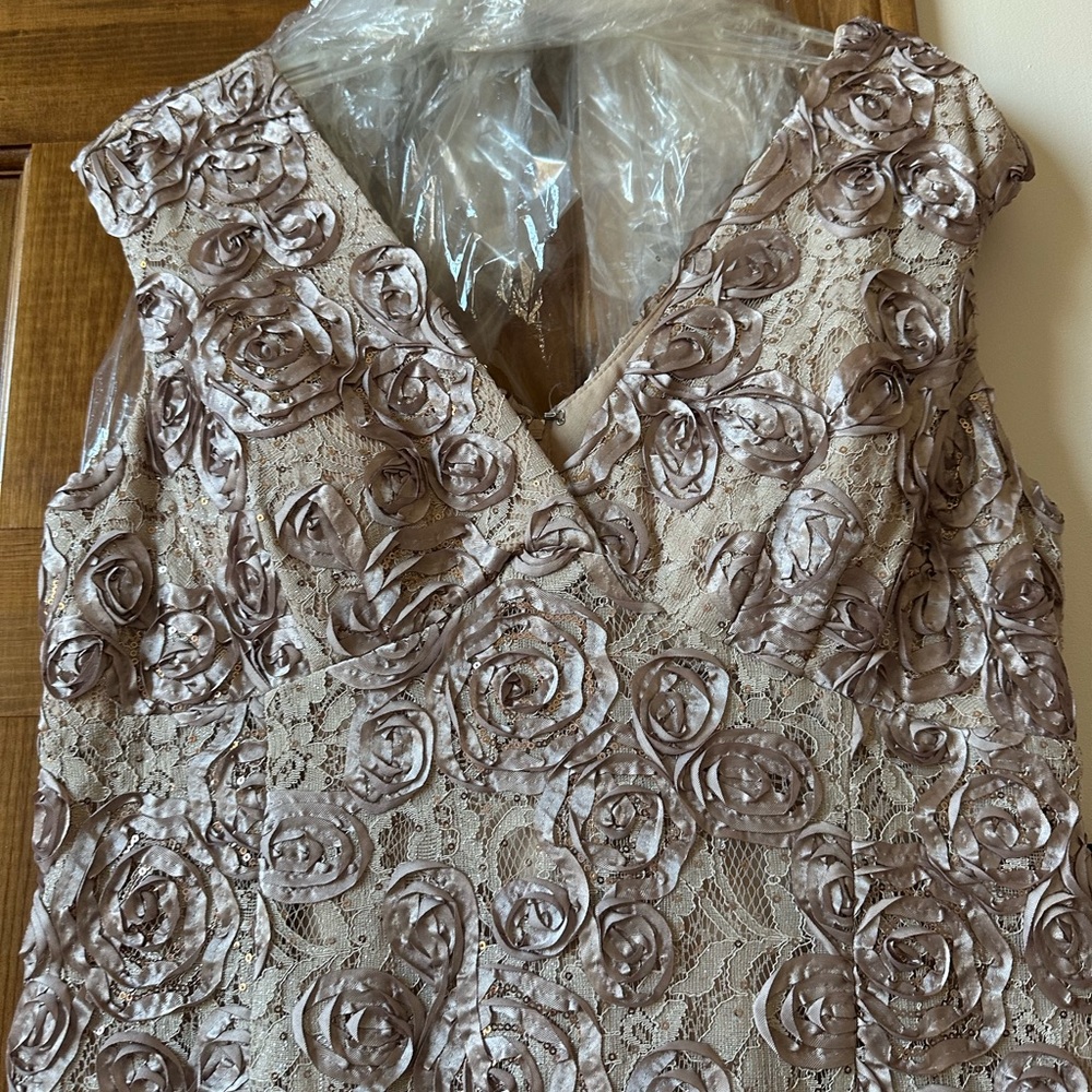 Dusty Rose Rosette Midi Dress